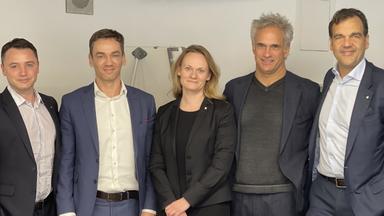 Der künftige Vorstand der CG Elementum (v.l.): Ulf Graichen, Marcus Zischg, Jessica Seja, Martin A. Müller und Christoph Gröner. 