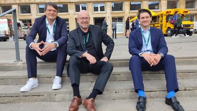 Guter Dinge gaben sich auf dem IZ-Karriereforum im Mai Johannes Schlosser (Mitte), Patrick Zauner (rechts) und Jan Gatter von LBBW Immobilien.  