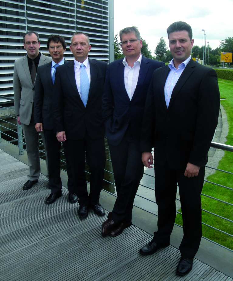 Der neue Vorstand von LonMark Deutschland (v.l.n.r.): Martin Mentzel, Detlef Lau, Jörg Teichmann, Jan Spelsberg und Sven Gensmüller.
