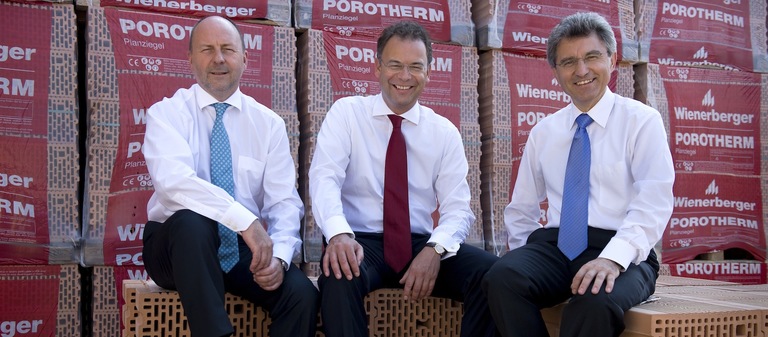 Der Wienerberger-Vorstand (v.l.n.r.): Willy Van Riet, Heimo Scheuch und Johann Windisch, der aus dem Vorstand ausscheidet.