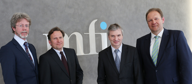 Der neue mfi-Vorstand (v.l.): Christof Glatzel, Karl Reinitzhuber, Michel Dessolain und Ulrich Wölfer.