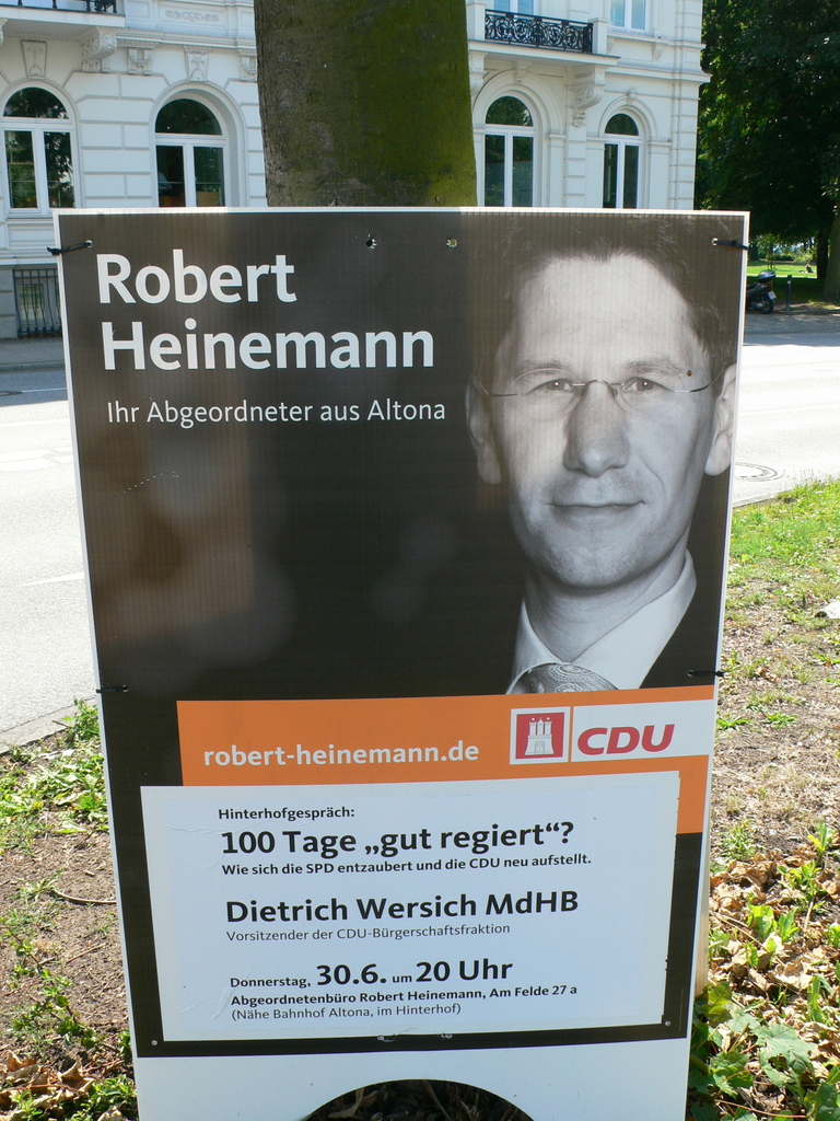 Wahlplakat von Robert Heinemann.