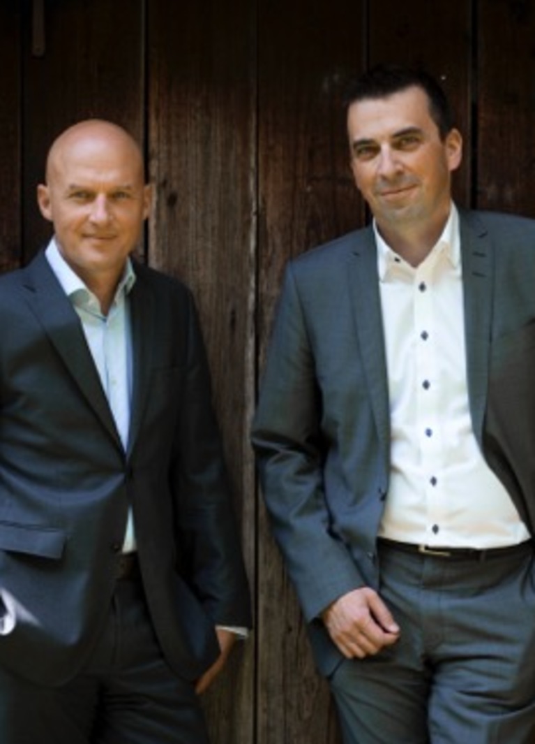 Die beiden baustein-Geschäftsführer Michael Küpper (links) und Stefan Gödeke. 