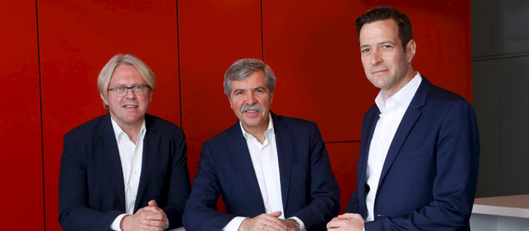 Die geschäftsführenden Gesellschafter von AS+P (v.l.n.r.): Joachim Schares, Friedbert Greif, Axel Bienhaus.
