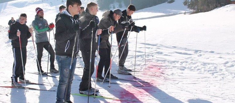 Beweisen mussten sich die Azubi-Kandidaten u.a. im Skilanglauf. 