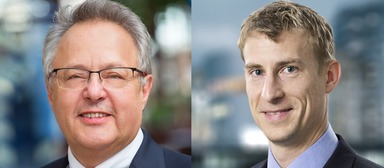 Der alte und der neue Chef von Apleona HSG Facility Management: Otto Kajetan Weixler (links) und Robin Petersen. 