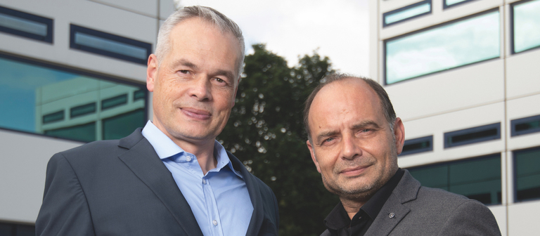 Torsten Wollenberg (links) und Dietmar Schreyer bilden die Ostra-Geschäftsführung.