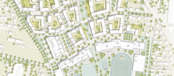 Urheber: Arge aus Amman Albers Stadtwerke, Zürich, und BEM Landschaftsarchitekten/Stadtplaner, München Urheber: Arge aus Amman Albers Stadtwerke, Zürich, und BEM Landschaftsarchitekten/Stadtplaner, München