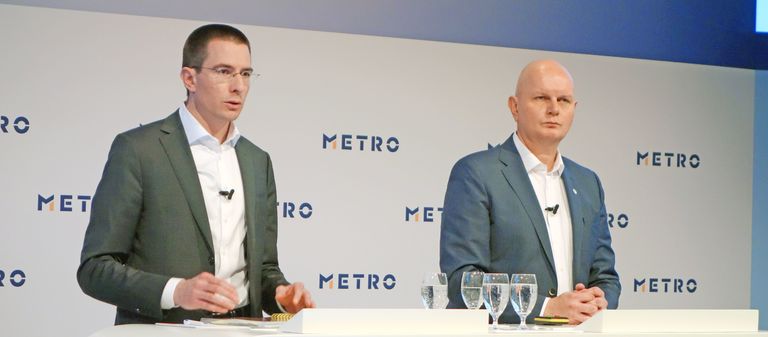 Olaf Koch (rechts) mit Metro-Finanzvorstand Christian Baier.